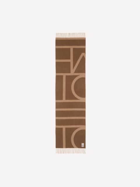 Monogram Jacquard Fringed Scarf