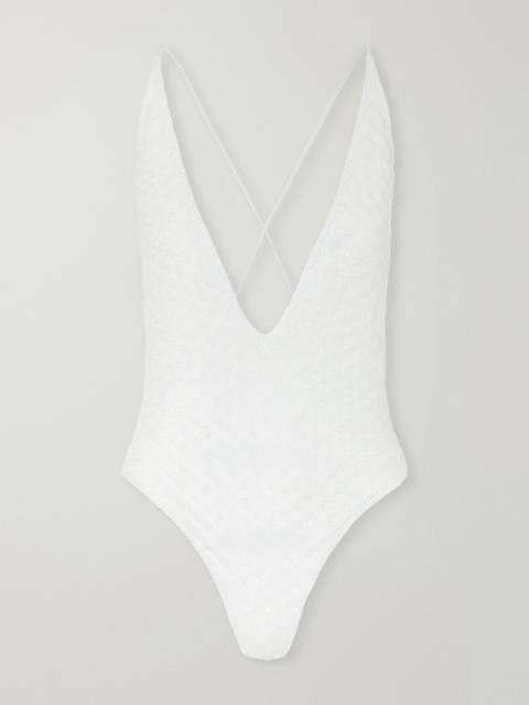 Missoni Mare Striped Crochet-knit Swimsuit