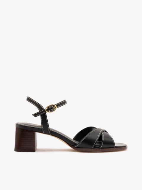 Roma Sandal In Vegetale Black Leather