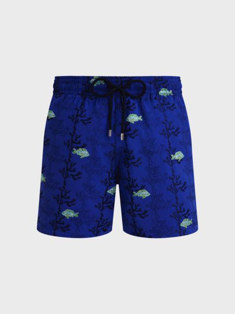 Vilebrequin Men Swim Trunks Embroidered Seaweed - Limited Edition