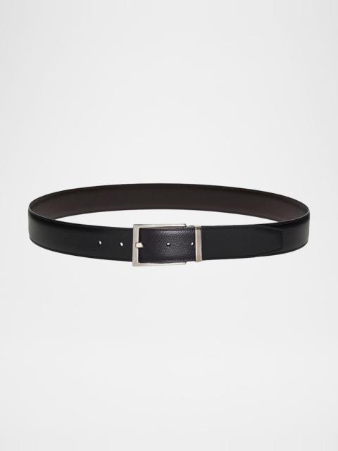 FERRAGAMO Men's Double Adjustable Leather Belt