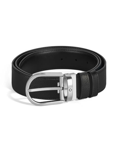 Montblanc HORSESHOE 35 MM REVERSIBLE BELT IN SARTORIAL LEATHER