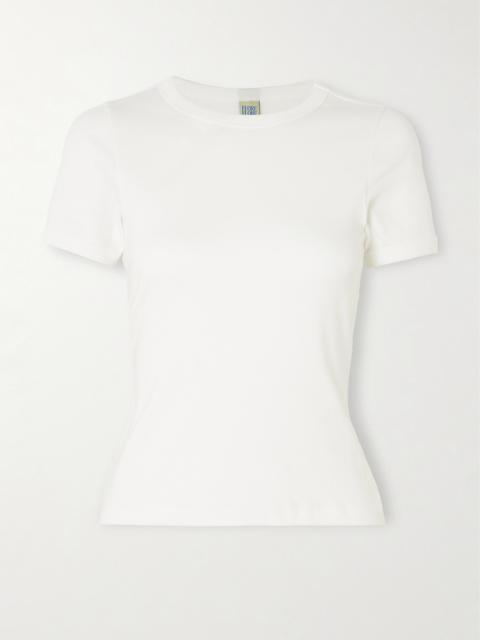 FLORE FLORE Car Ribbed Organic Cotton-jersey T-shirt