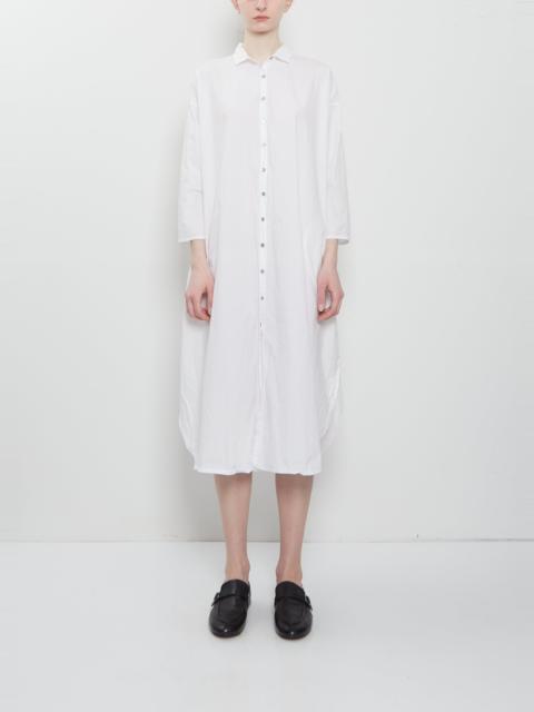 ALBUM DI FAMIGLIA Ultra Light Canvas Shirt Dress — White