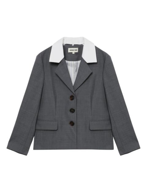 SHUSHU/TONG contrasting-lapels jacket