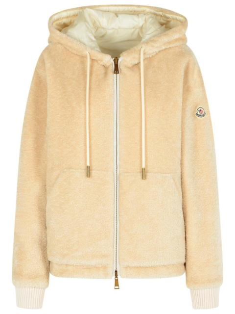 Moncler Reversible Jacket In Cream Cotton Blend