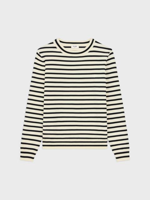 CELINE triomphe crew neck marinère sweater in wool
