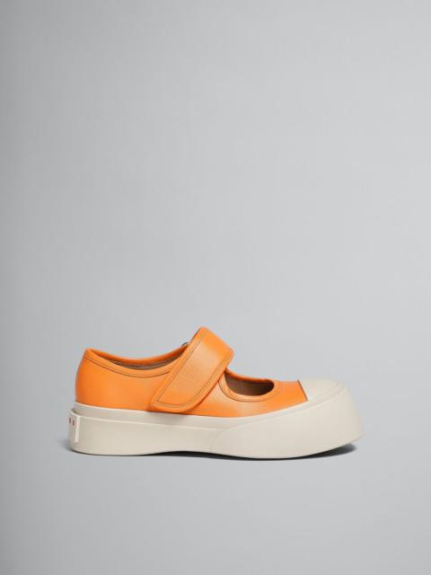 Marni ORANGE NAPPA LEATHER MARY JANE SNEAKER