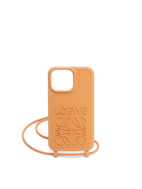 Loewe iPhone 14 Pro Max case in diamond rubber with a strap