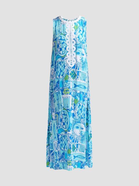 Lilly Pulitzer Women's Iris Harlillyquin Maxi Dress - Mint Condition Oversized