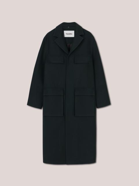 Nanushka CORVIN - Patch pocket coat - Pine green