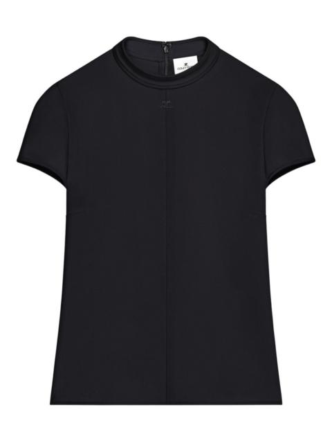 courrèges heritage crêpe-texture top