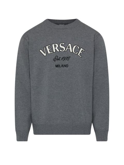 Versace embroidery knit sweater