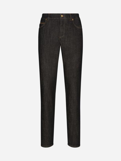 Dolce & Gabbana Slim-fit blue denim jeans