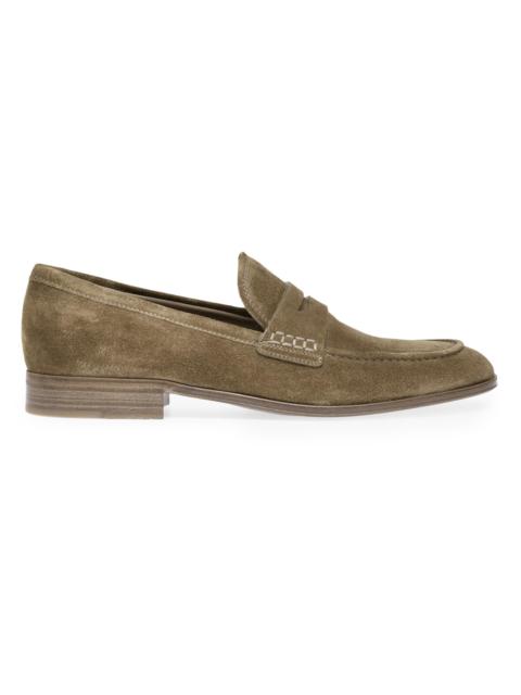 Gianvito Rossi Men's George Suede Penny Loafers - Camel