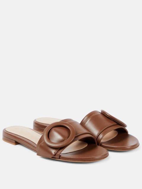 Gianvito Rossi Embellished leather mules