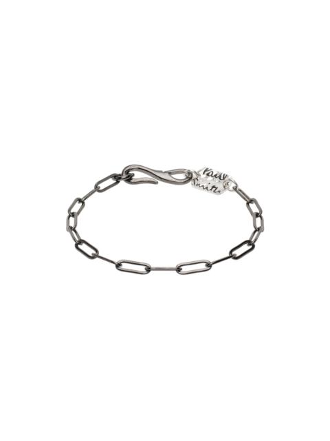 Gunmetal Logo Chain Bracelet