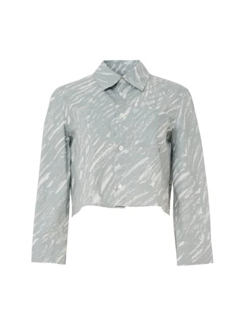 CROPPED BUTTON FRONT SHIRT