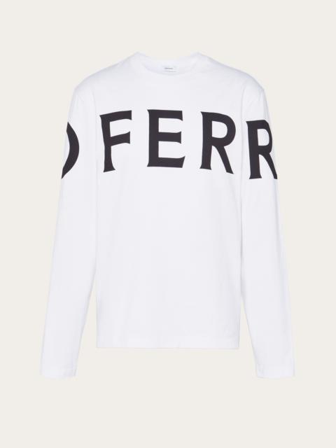 FERRAGAMO Long sleeved t-shirt with graphic logo