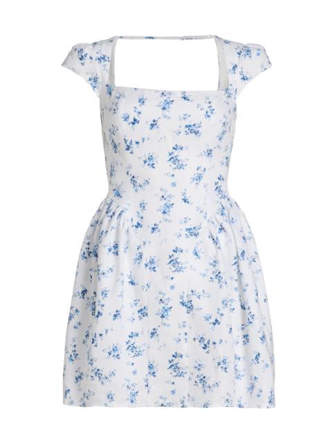 Reformation Women's Oaklyn Floral Linen Minidress - Orlaya