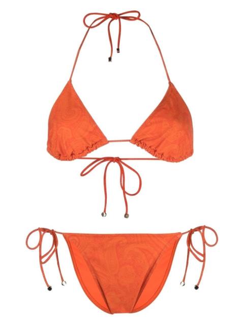 Etro Pegaso-plaque paisley-print bikini set