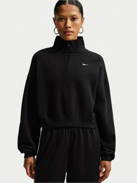 Nike Nike Studio Fleece Medium Weight Women's Oversized 1/4-Zip Cropped Top
