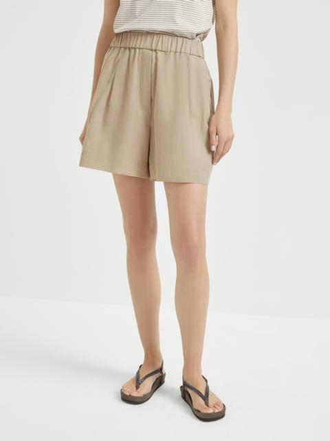 Brunello Cucinelli Cotton organza baggy shorts