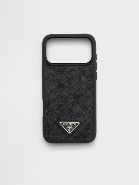 Prada Saffiano leather case for iPhone 17 Pro Max