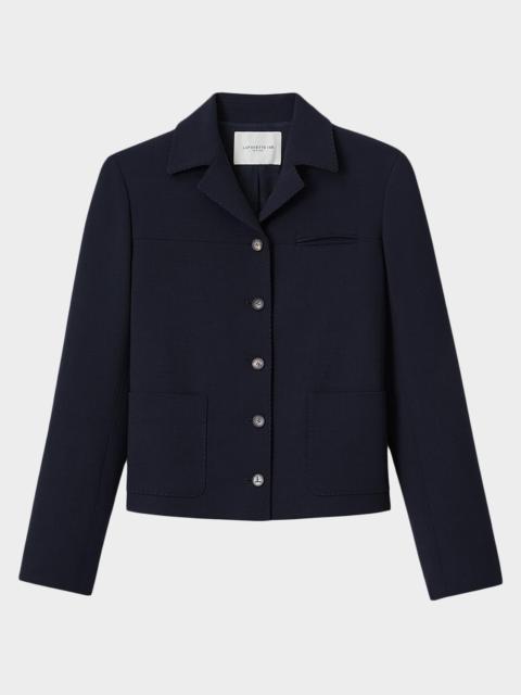 Lafayette 148 New York Pick Stitch Double-Face Wool Jacket