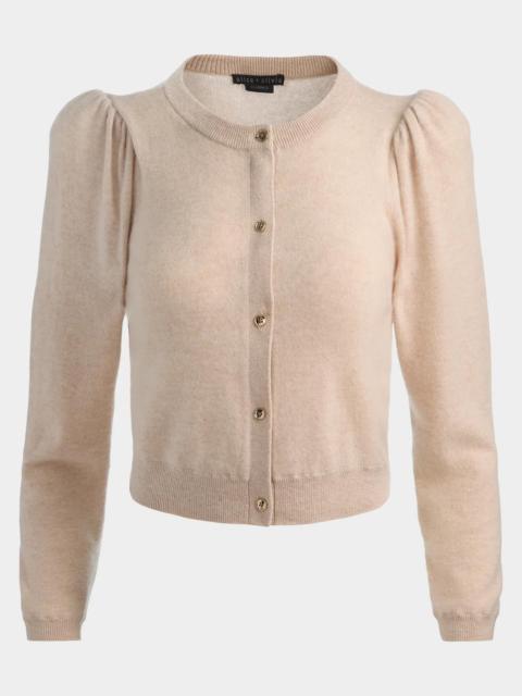 Alice + Olivia Dollie Puff-Sleeve Cardigan