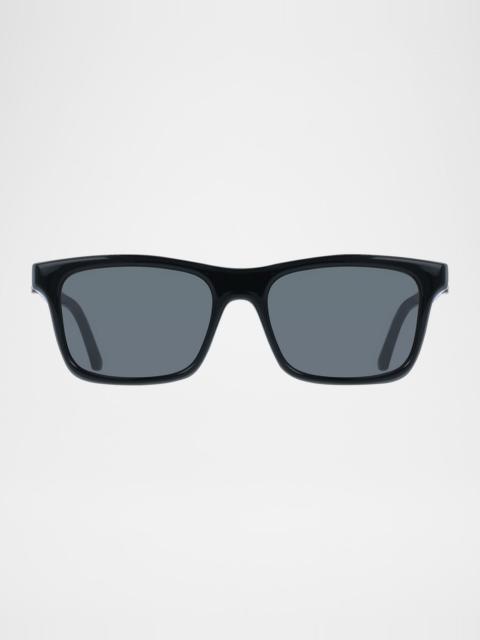 FERRAGAMO Men's Gancino Acetate Rectangle Sunglasses