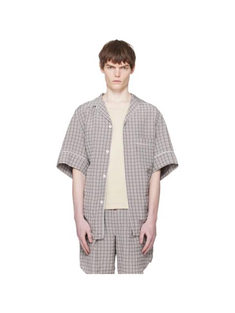 HED MAYNER Gray & Brown SS Shirt