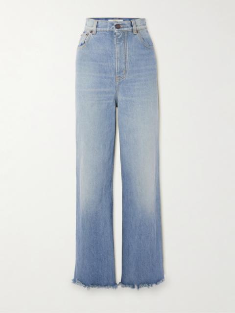 Chloé Frayed High-rise Wide-leg Jeans