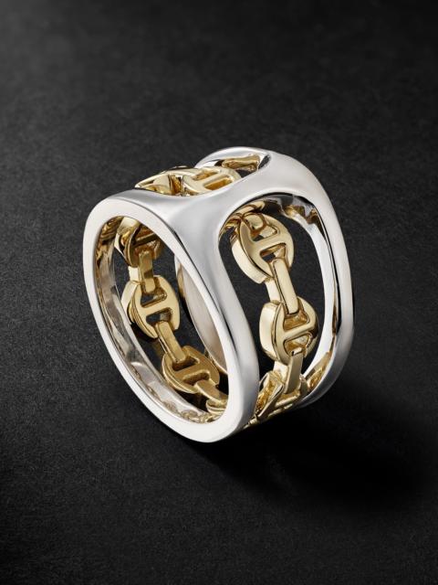 HOORSENBUHS® Phantom Clique Sterling Silver and 18-Karat Gold Ring