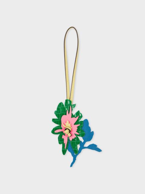 Paul Smith Green Leather Flower Charm