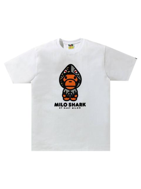 BAPE Milo Shark Tee 'White/Grey'