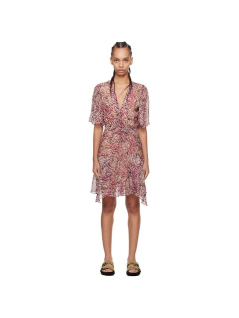 Isabel Marant Étoile Beige & Pink Vivienne Minidress