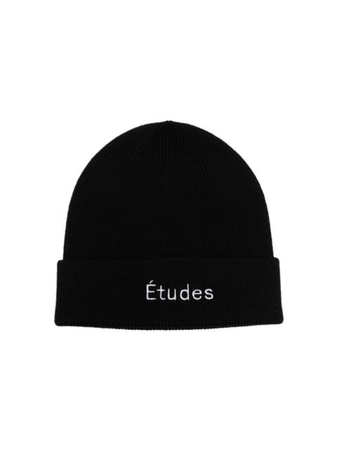 Étude logo-embroidered wool beanie