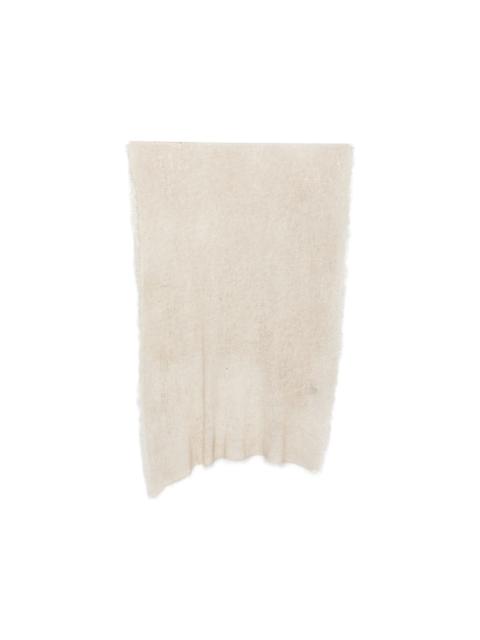 Avant Toi foil-print frayed scarf