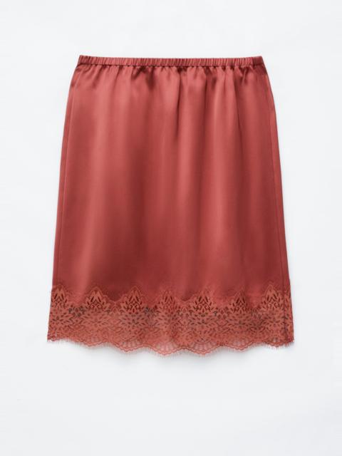 & Other Stories Lace-Trim Satin Skirt