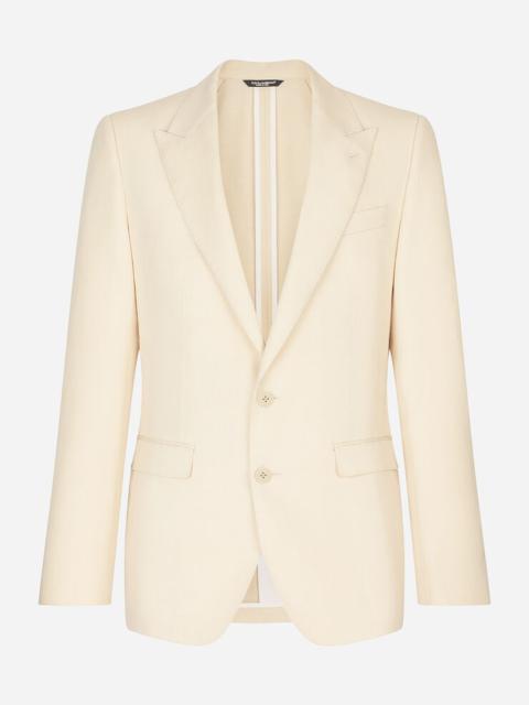 Dolce & Gabbana Single-breasted Taormina jacket in linen, cotton and silk