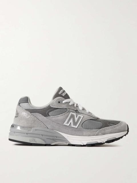 New Balance 990 V6 Leather-Trimmed Suede and Mesh Sneakers 