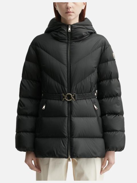 BROSSE DIAGONAL-QUILTED HOODED SHORT DOWN JACKET