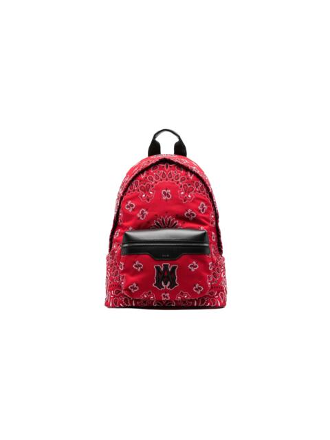 AMIRI Bandana MA Logo Embroidered Backpack "Red / Black" AW22MAB003 610