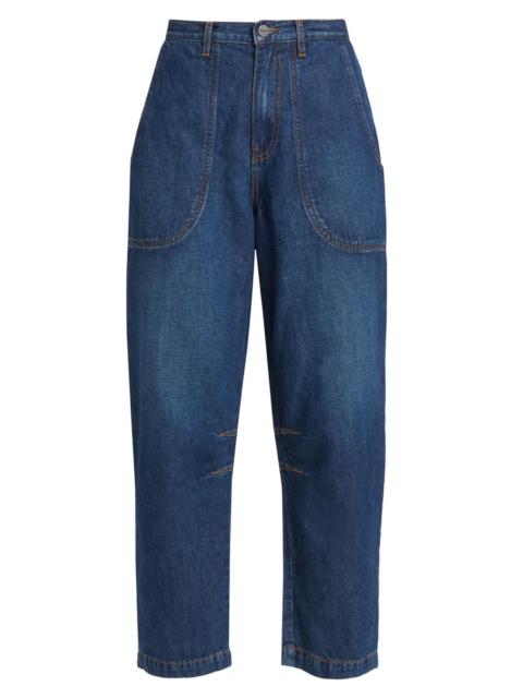 TWP Women's Jetties Beach Crop Pants - Dark Wash