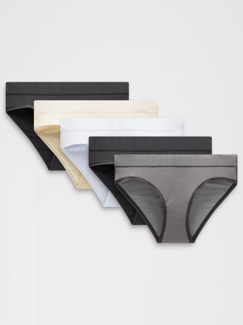 lululemon UnderEase Mid-Rise Bikini Underwear *5 Pack