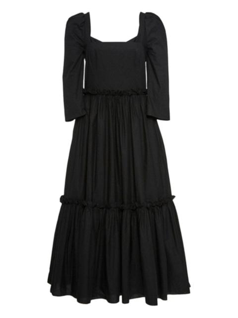 Cara Cara puff-sleeve tiered dress