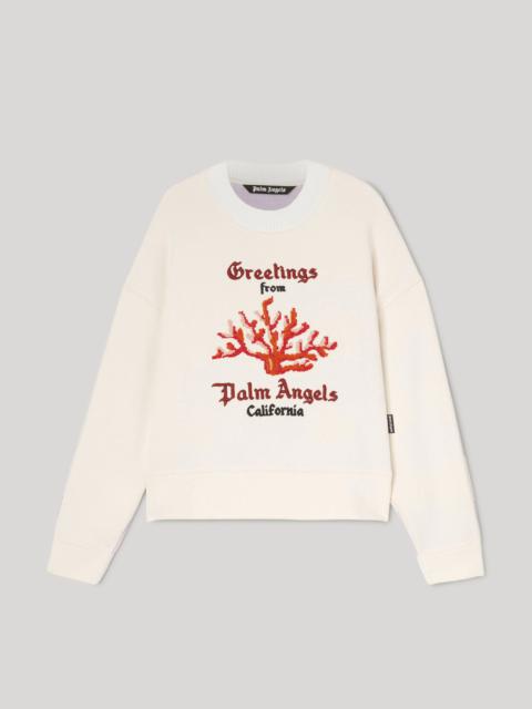 Palm Angels CORAL STRIPED SWEATSHIRT