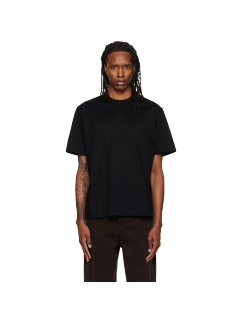 Wooyoungmi Black Flower Back Logo T-shirt
