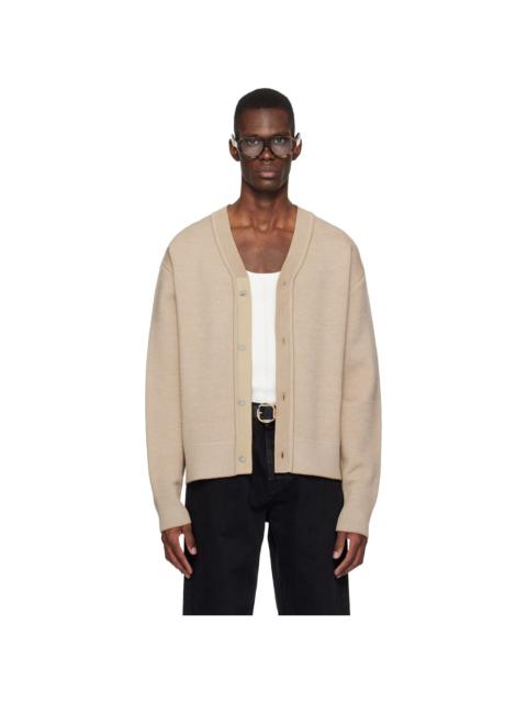JACQUEMUS Beige 'The Doppio' Cardigan